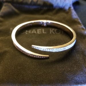 Michael Kors Pave Crystal Rose Gold Bracelet